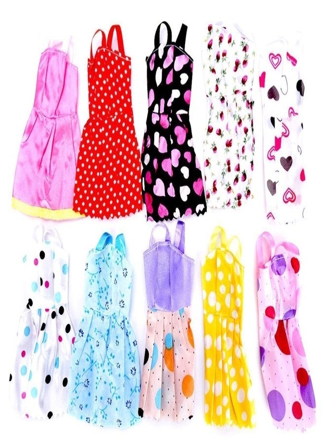 BHOOLU&GOOLU Doll Accessories - Beautiful Handmade 12 Pcs Party Clothes Fashion Dress for 12 inch Doll - Image 1